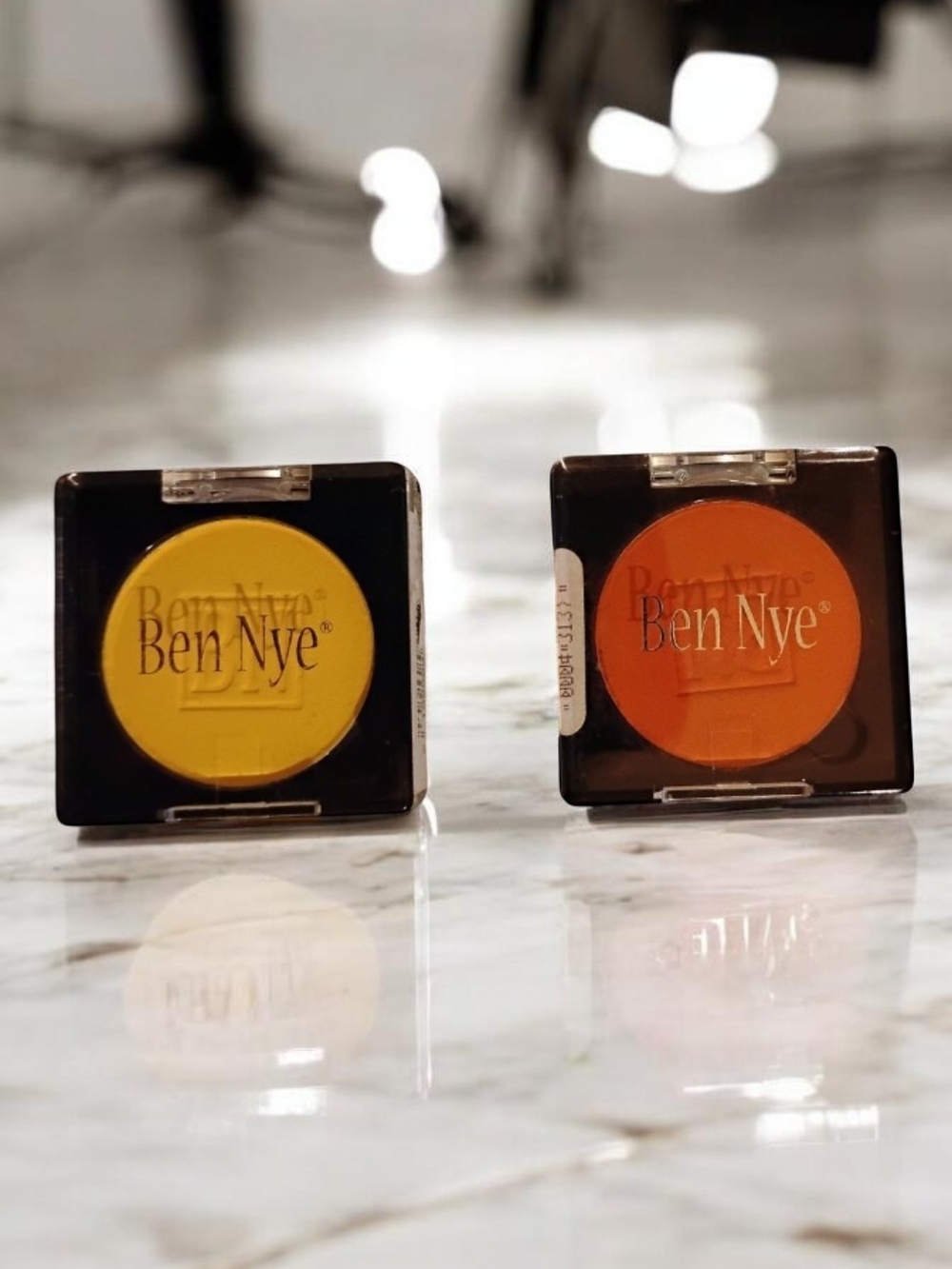 Ben Nye NWT Pressed Eye Shadow Compact Bundle - Yellow & Orange Set